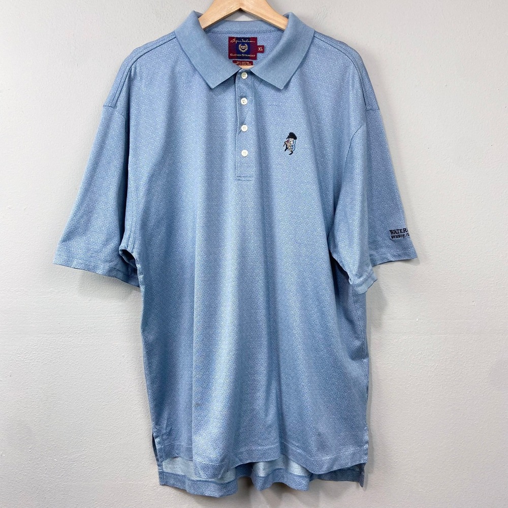 Vintage Byron Nelson Eleven Straight Golf Polo Shirt Size XL Cotton Pique Knit‎